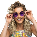 Lunettes Rondes Teintées Violet - Accessoire Fête Années 70