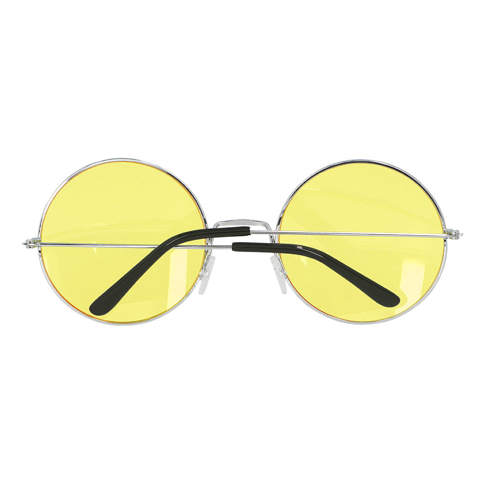 Lunettes Rondes Jaunes Années 70 - Accessoire Vintage Rétro
