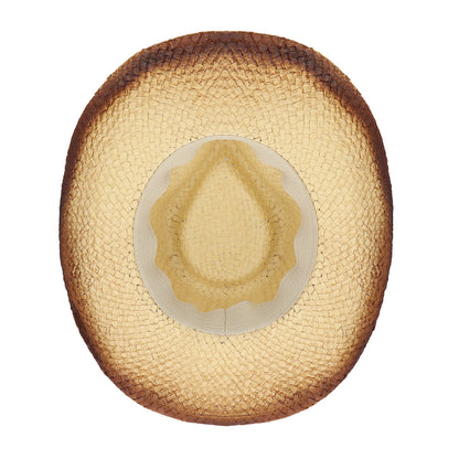 Chapeau Cowboy Paille Perles Colorées - Style Western