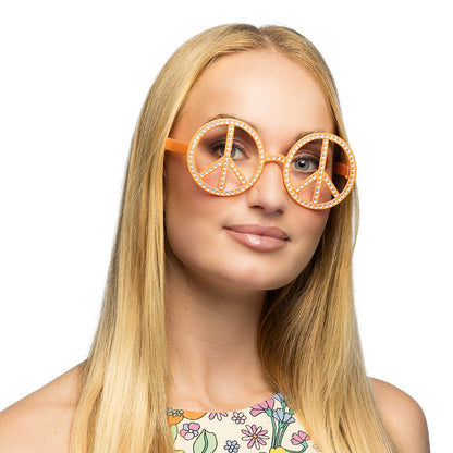 Lunettes Peace and Love - Déguisement Hippie Années 70