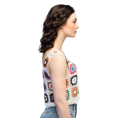 Top Crochet Fleurs Colorées - Style Hippie Rétro Chic