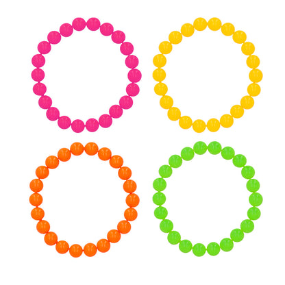 Kit Disco Années 80 Fluo : Colliers, Bracelets & Accessoires