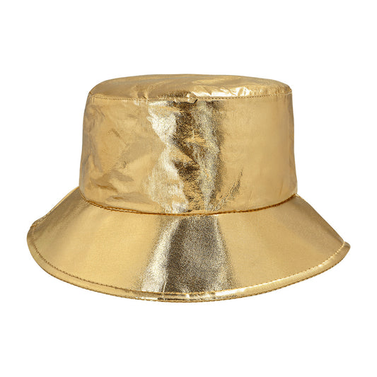 Chapeau Bucket Doré Métallisé - Accessoire Disco Party
