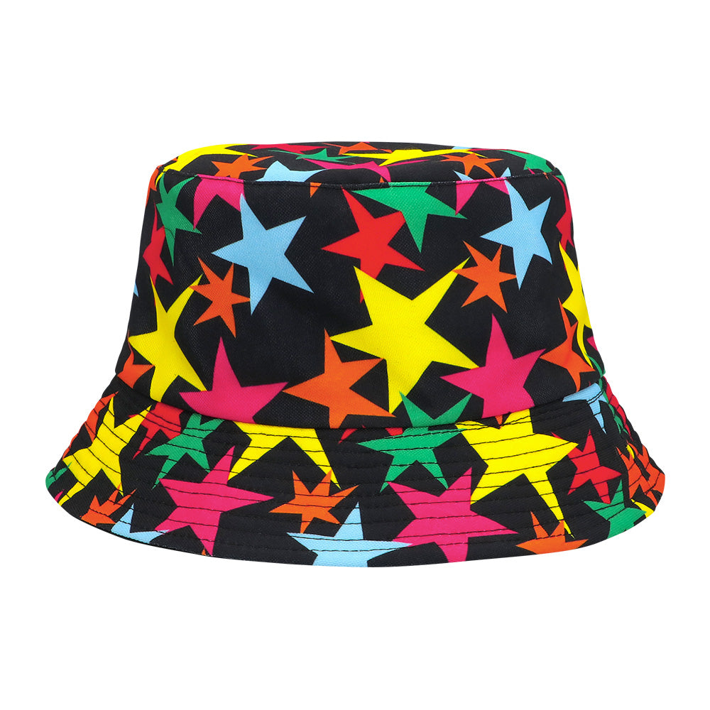 Chapeau Bucket Étoiles Multicolores - Accessoire Fête Tendance