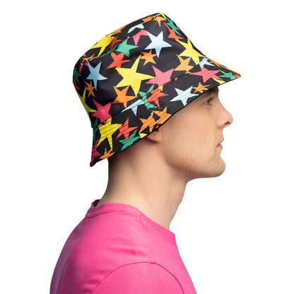Chapeau Bucket Étoiles Multicolores - Accessoire Fête Tendance