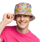 Chapeau Bucket Motifs Comics Colorés - Accessoire Déguisement Fête