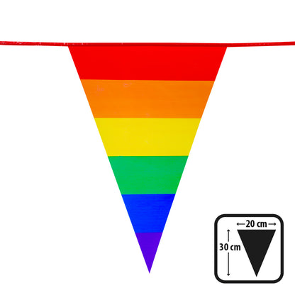 Drapeau Triangle Arc-en-ciel Pride 20x30cm - Guirlande Fête