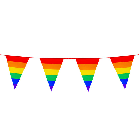 Drapeau Triangle Arc-en-ciel Pride 20x30cm - Guirlande Fête