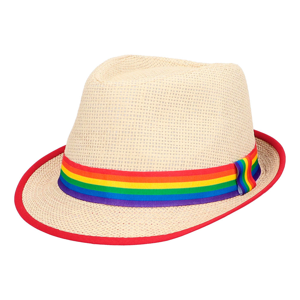 Chapeau Paille Rainbow Pride - Accessoire Fête Gay Parade
