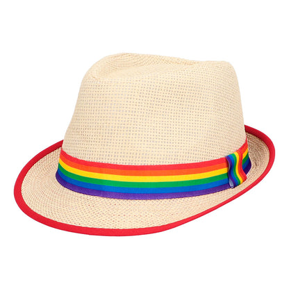 Chapeau Paille Rainbow Pride - Accessoire Fête Gay Parade