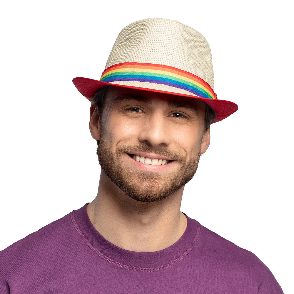 Chapeau Paille Rainbow Pride - Accessoire Fête Gay Parade