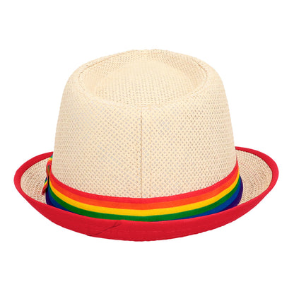 Chapeau Paille Rainbow Pride - Accessoire Fête Gay Parade