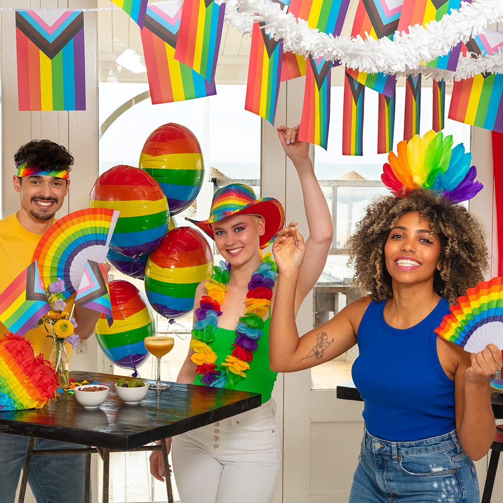 Serre-tête arc-en-ciel plumes colorées - accessoire fête