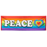 Bannière Peace Arc-en-ciel avec Cœur - Décoration Fierté