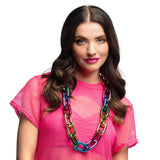 Chaîne Maillon Arc-en-ciel XXL - Collier Chaîne Colorée Disco