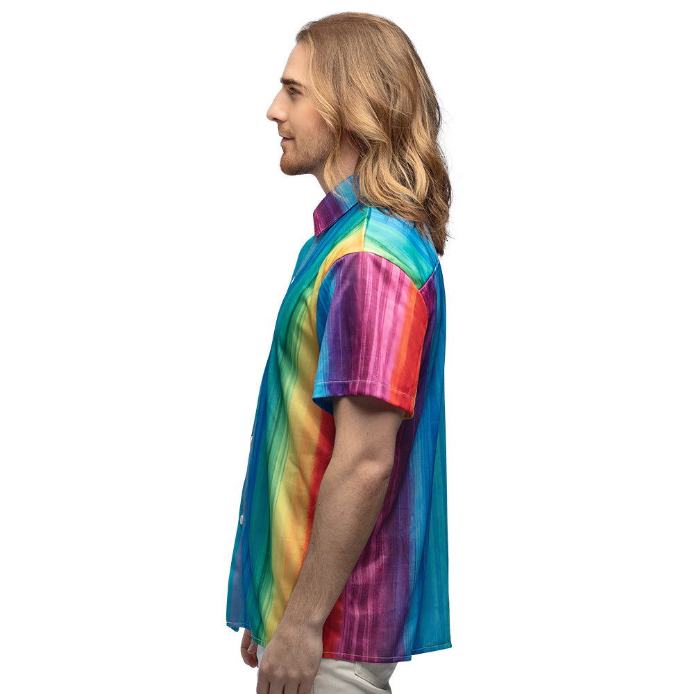 Chemise Arc-en-Ciel Dégradé Colorée - Motifs Rayés Vibrants