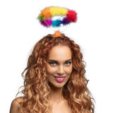 Serre-tête Rainbow Fluffy - Accessoire de fête coloré