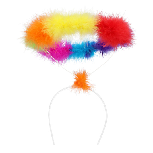Serre-tête Rainbow Fluffy - Accessoire de fête coloré