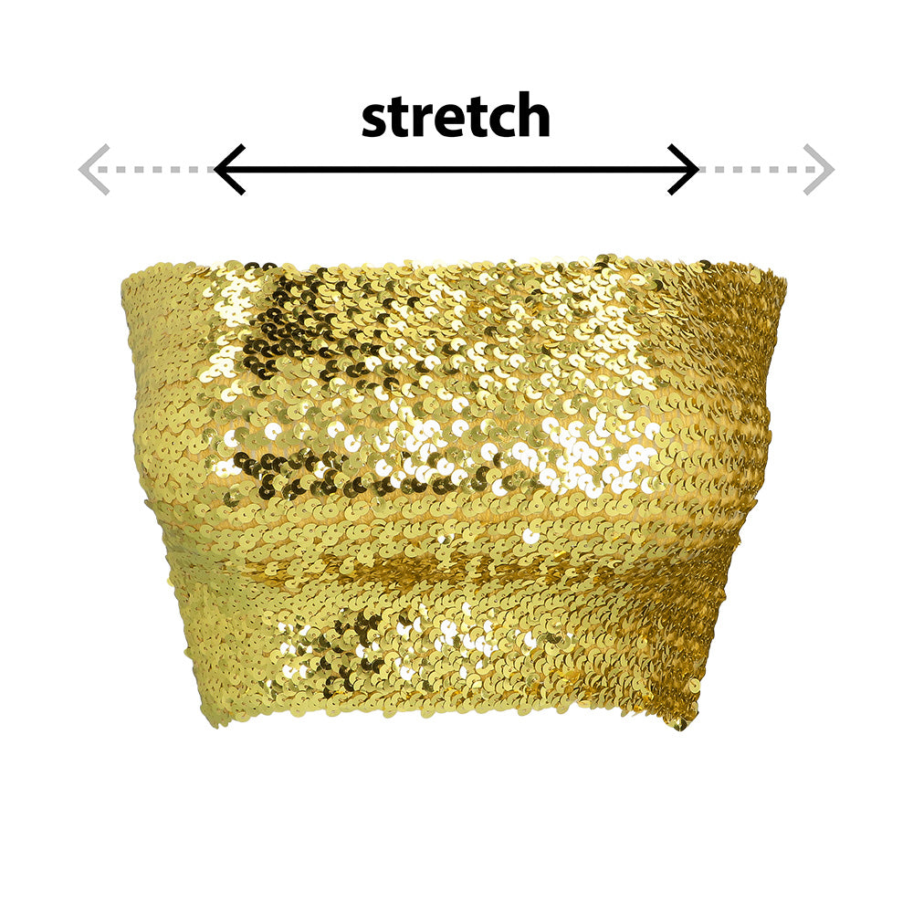 Bustier Paillettes Or Femme - Accessoire Disco Party Chic