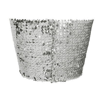 Top Paillettes Argent Stretch - Accessoire Disco Adulte