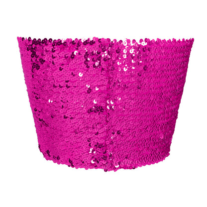 Top Paillettes Magenta Bustier Stretch - Accessoire Disco Party