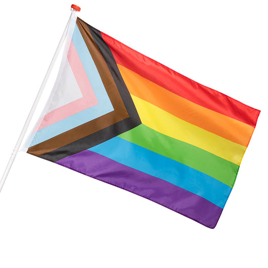 Drapeau Arc-en-ciel Progress avec Flèche - Décoration Pride