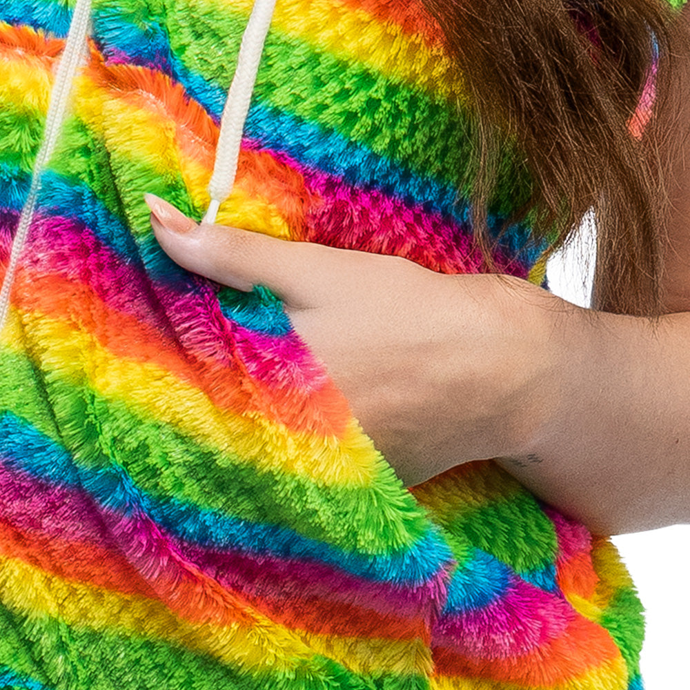 Gilet Arc-en-Ciel Fluo Enfant & Adulte - Déguisement Festif