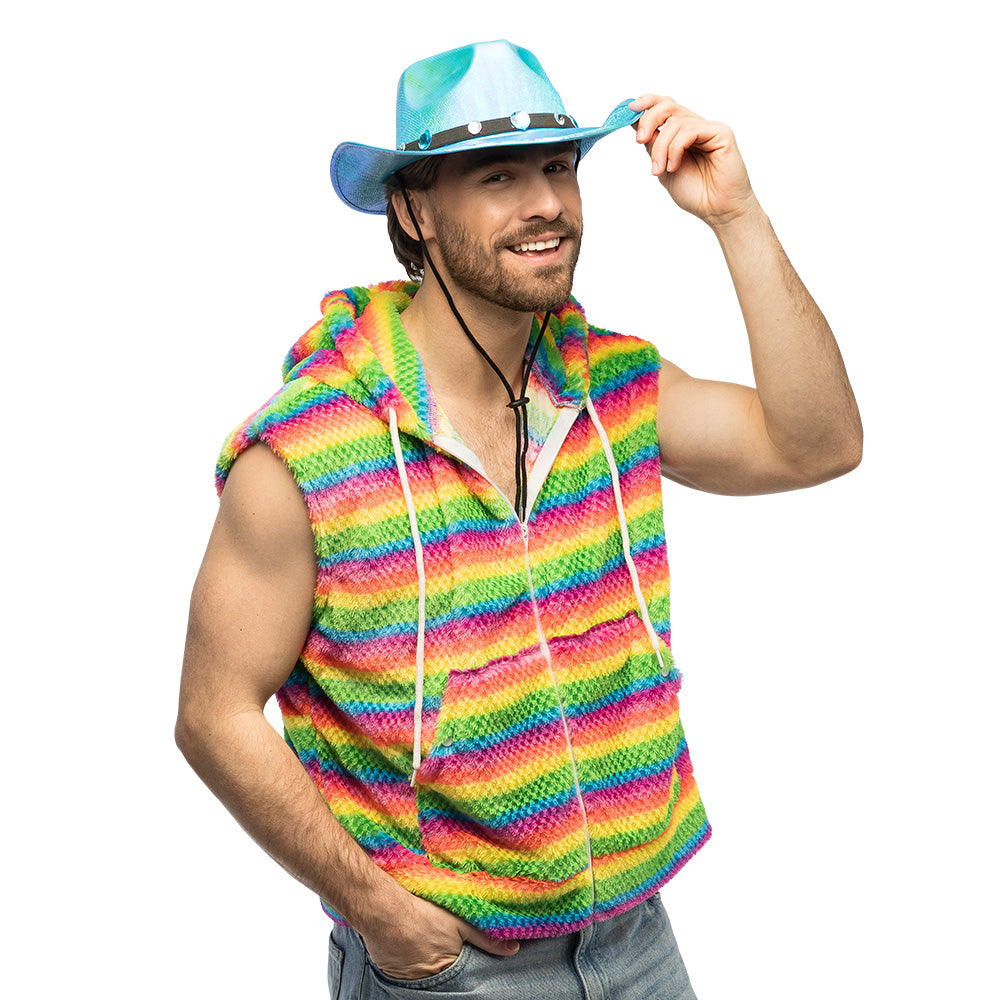 Gilet Arc-en-Ciel Fluo Enfant & Adulte - Déguisement Festif