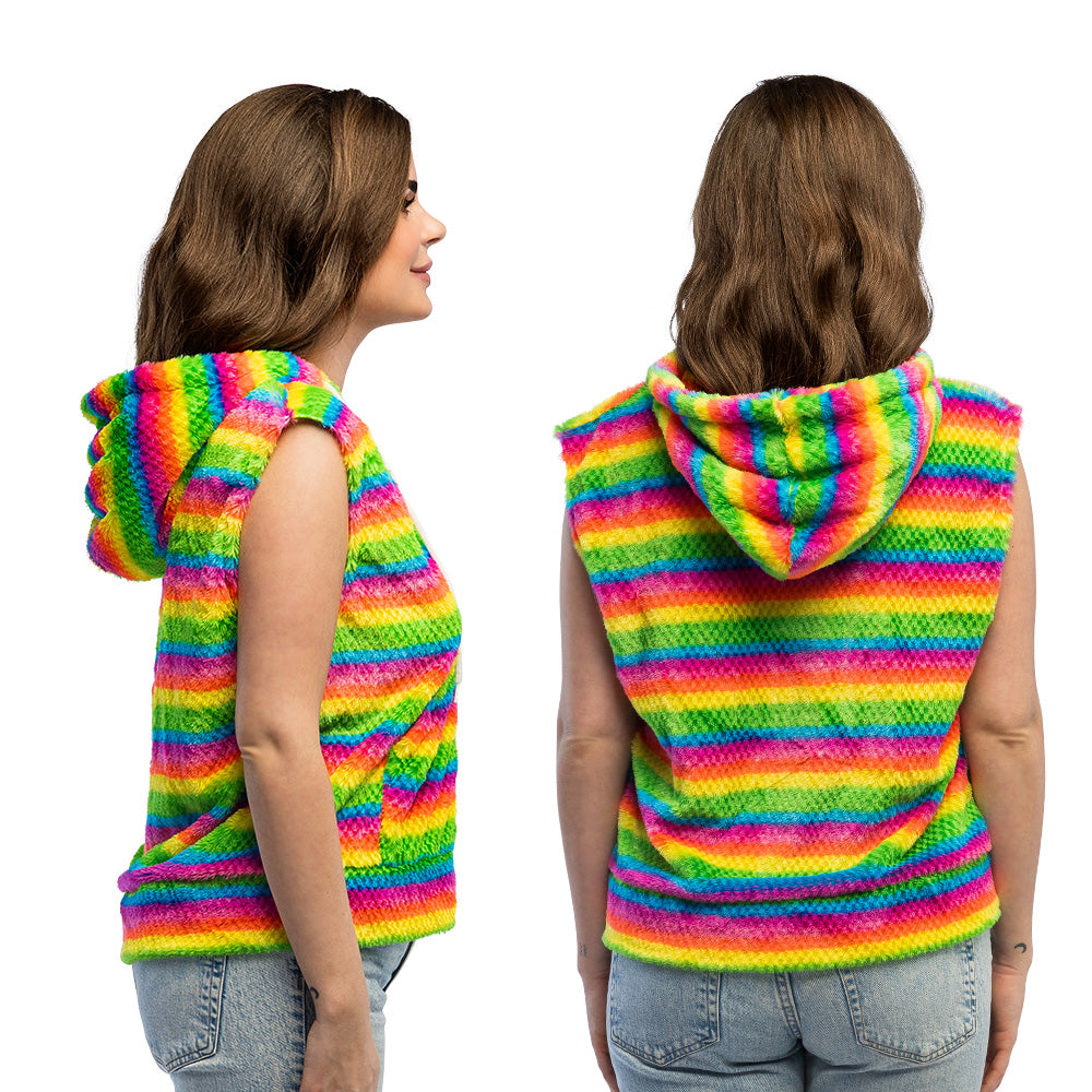 Gilet Arc-en-Ciel Fluo Enfant & Adulte - Déguisement Festif