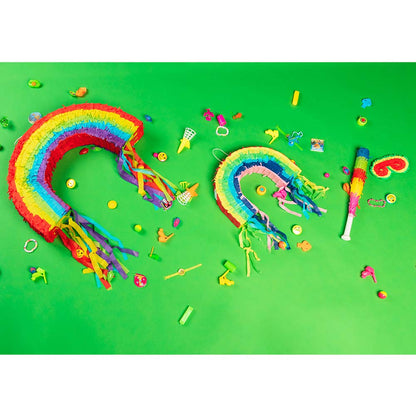 Pinata Arc-en-ciel Multicolore avec Franges - Accessoire Fête