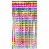 Rideau Métallisé Arc-en-Ciel 200x100cm - Décoration Fête Iridescent