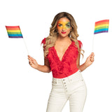 Drapeau Arc-en-Ciel Pride avec Maquillage - Déguisement Carnaval