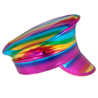 Casquette Arc-en-ciel Holographique Disco Party Brillante