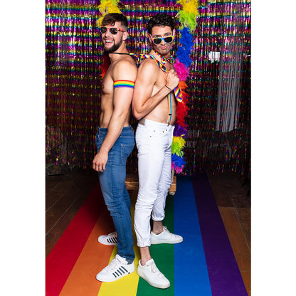 Kit Accessoires Rainbow Pride Complet - Lunettes, Noeud Pap', Bretelles