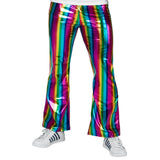 Pantalon Patte d'Éléphant Holographique Arc-en-Ciel - Disco Années 70