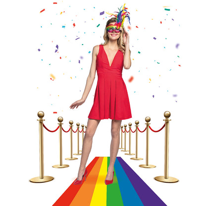 Tapis Arc-en-ciel Party Carpet 450x60cm - Décoration Fête