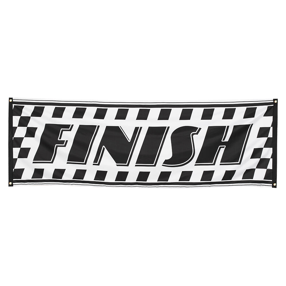 Bannière FINISH Damier Course Automobile Racing Party