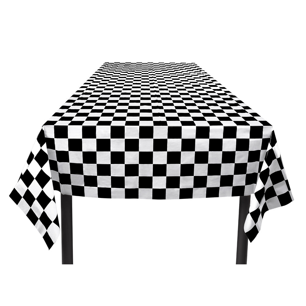 Nappe Damier Noir et Blanc - Accessoire Fête Party