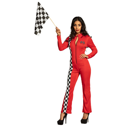 Drapeau Damier Noir et Blanc avec Manche - Accessoire Fête