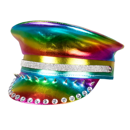 Casquette Rainbow Holographique - Accessoire Disco Iridescent Unisexe