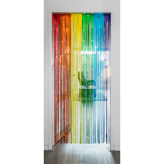 Rideau Lamelles Arc-en-Ciel - Décoration Fête Colorée