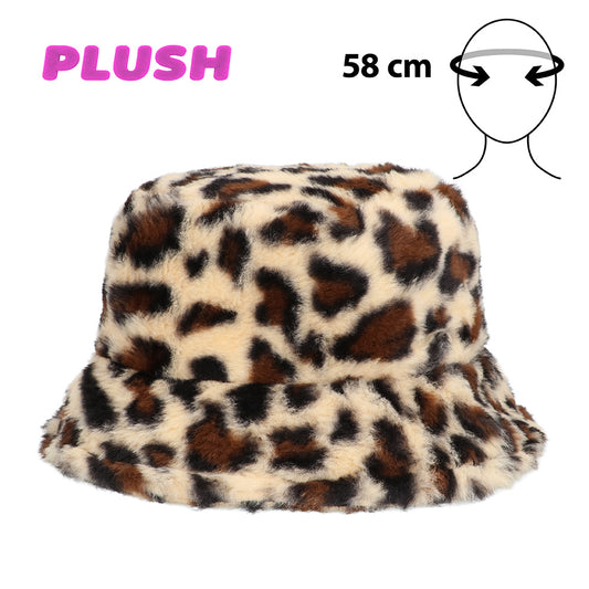 Bonnet Léopard Pluche 58cm - Accessoire Fête Tendance