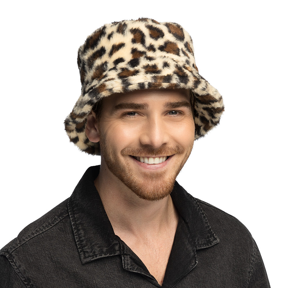 Bonnet Léopard Pluche 58cm - Accessoire Fête Tendance