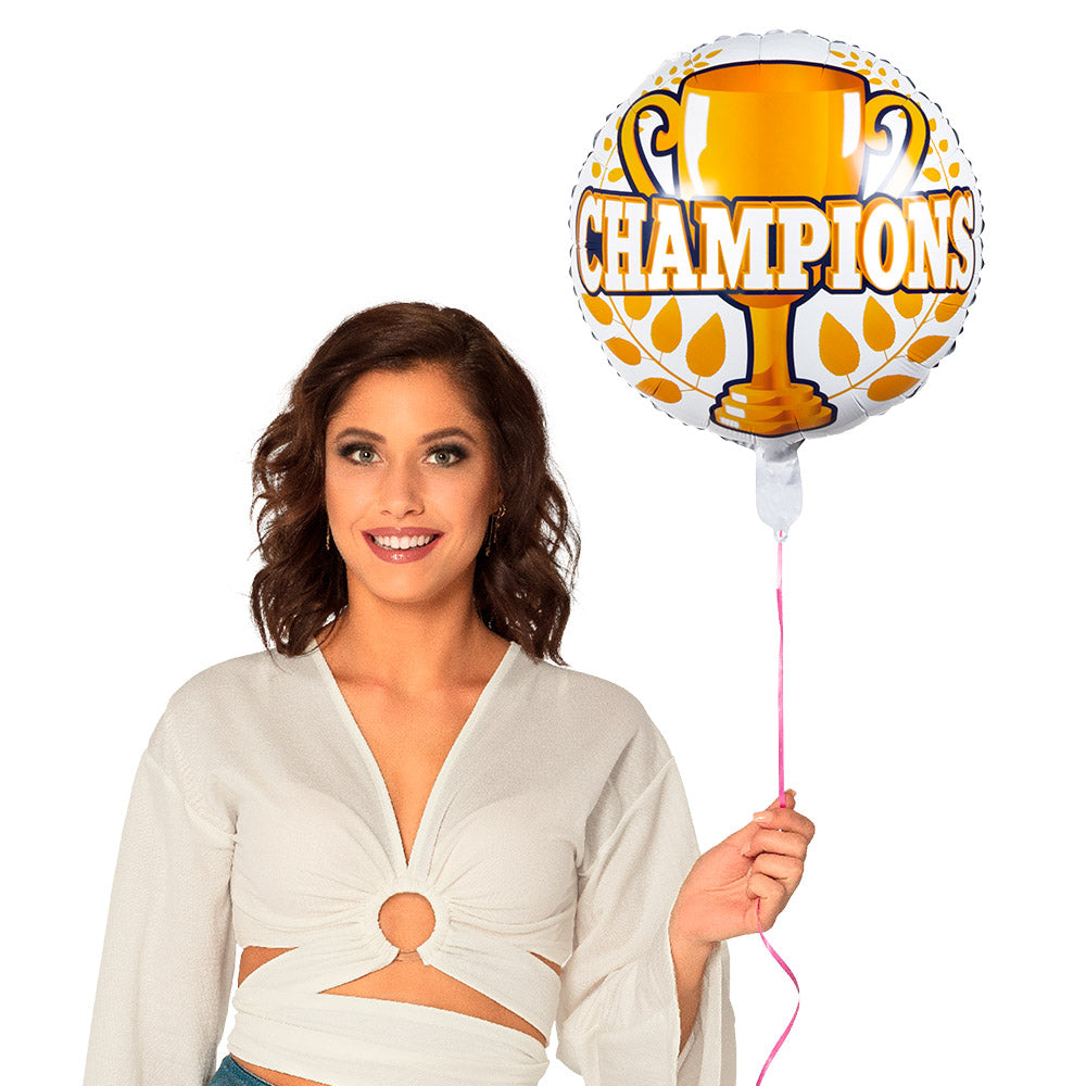 Ballon Hélium Champions Trophée Or - Décoration Fête Victoire