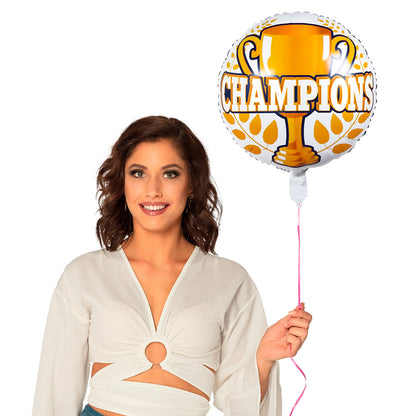 Ballon Hélium Champions Trophée Or - Décoration Fête Victoire