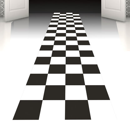 Tapis de Fête Damier Noir et Blanc 150x60 cm - Party Carpet
