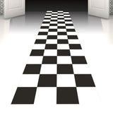 Tapis de Fête Damier Noir et Blanc 150x60 cm - Party Carpet