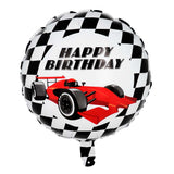 Ballon Hélium Formule 1 Racing Happy Birthday Noir Blanc