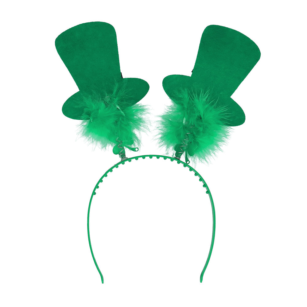Serre-tête Saint Patrick - Chapeaux Leprechaun Vert Paillettes