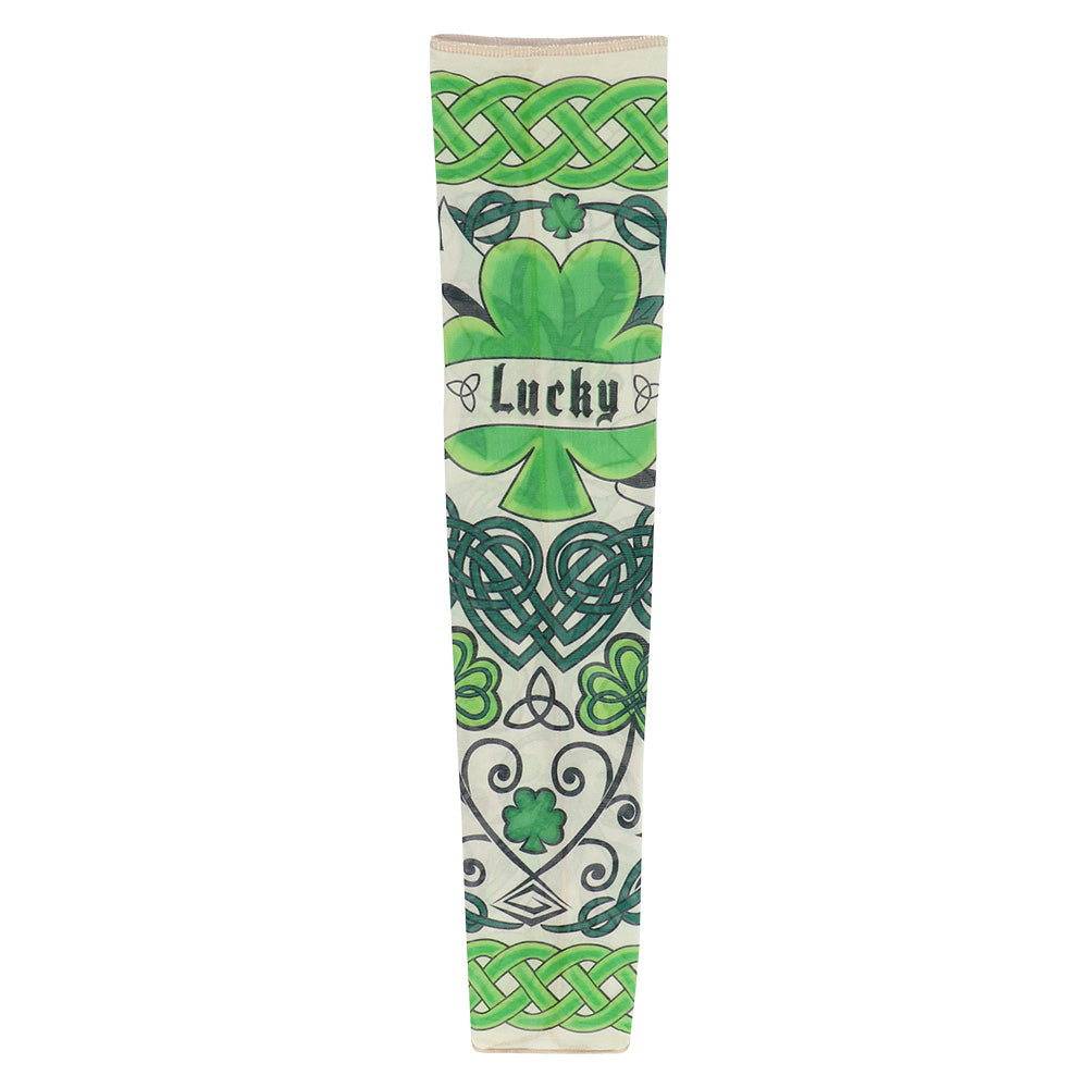 Manchette Tatouage Trèfle Lucky Celtique - Accessoire Saint Patrick